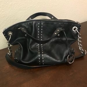 Michael Kors black leather purse